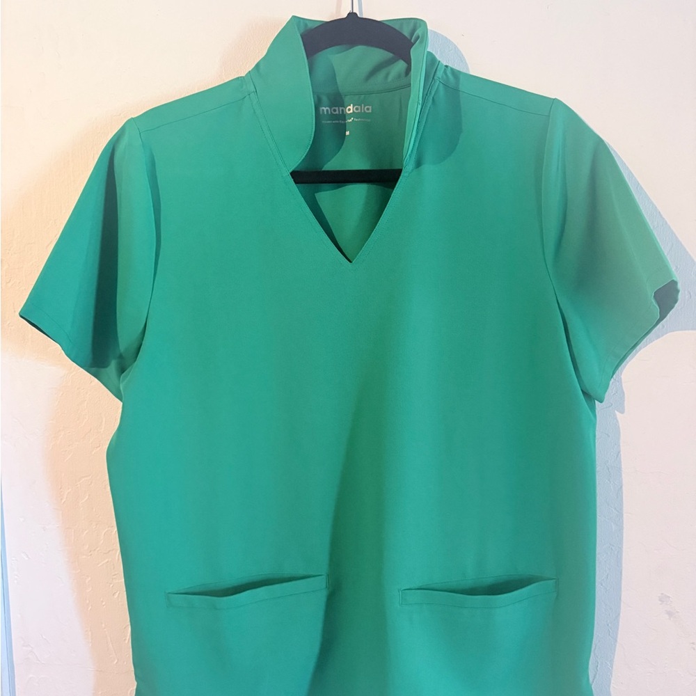 Mandala Envy Green Women's Scrub Uniform Too